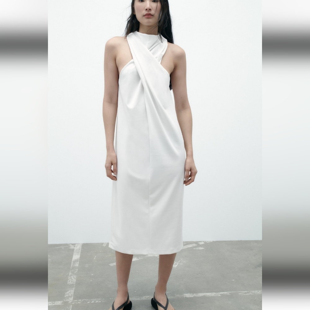 NWT Zara Twist Front Dress, Size S